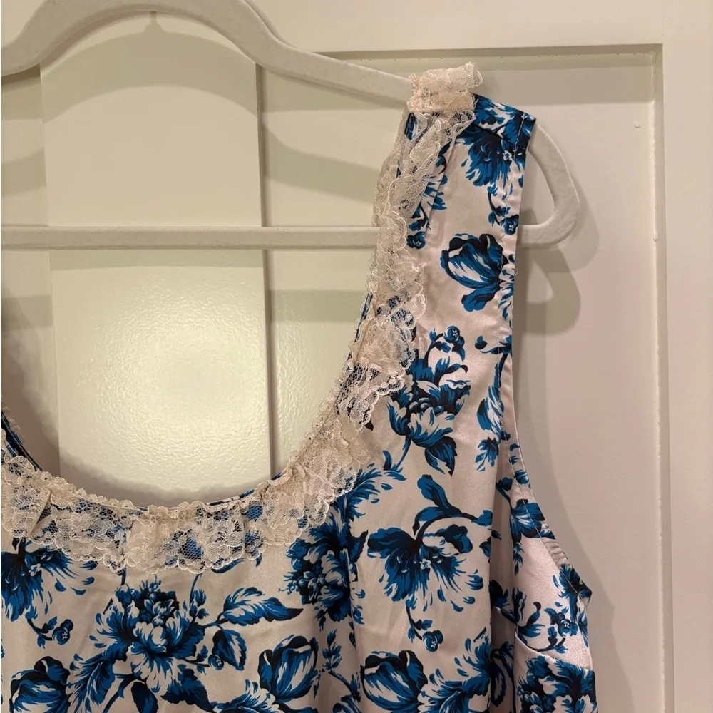 Anthropologie Blue Lace Swing Cami Sz XL - Picture 7 of 10
